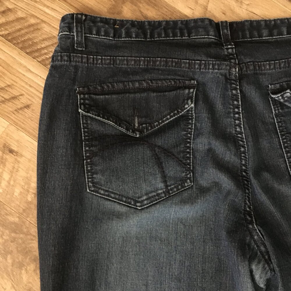 Vintage Nevada Flared Distressed Diamond Button Jeans 36W x 34L - Picture 6 of 12